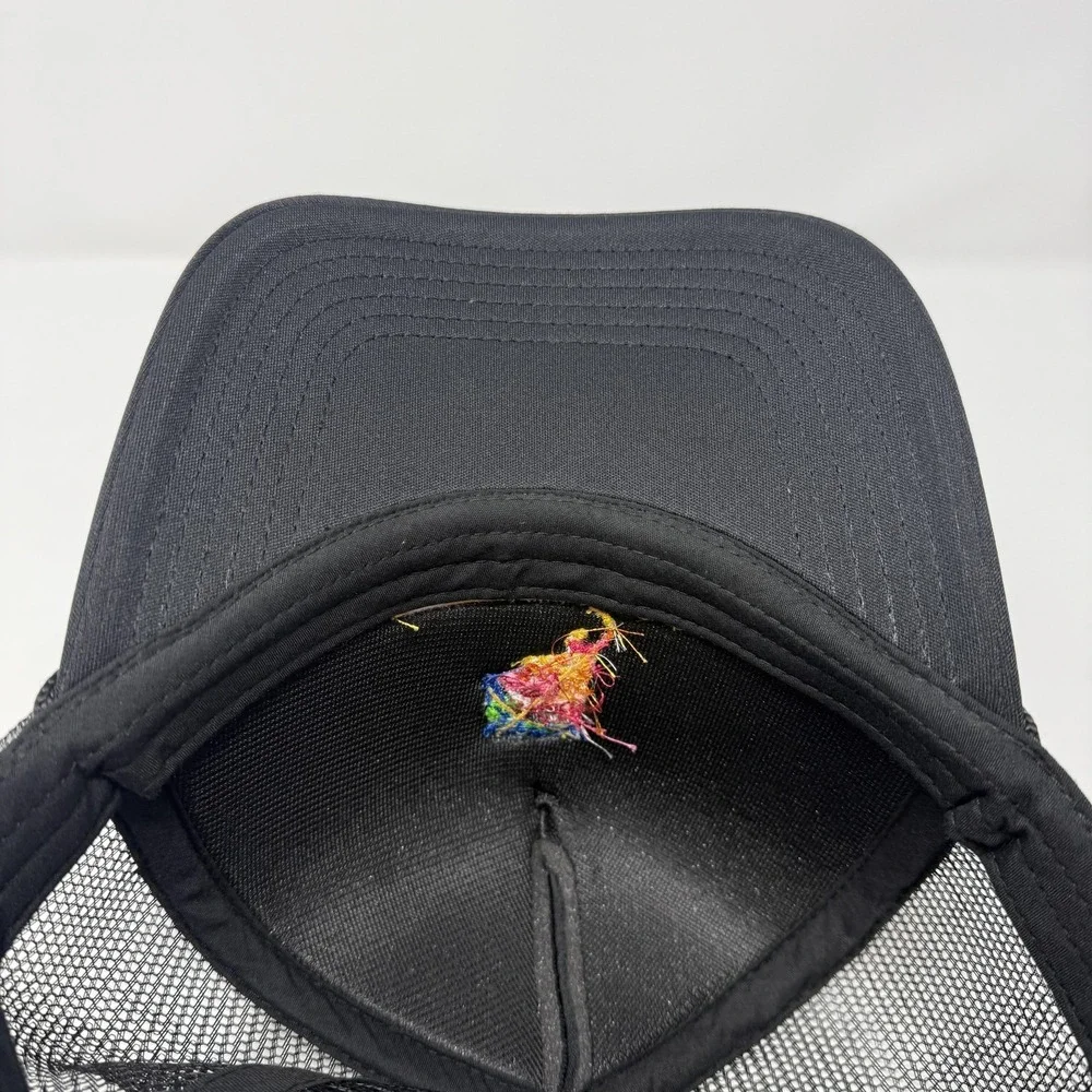 At The Sea Hat Cap Snap Back Black Trucker Mesh Embroidered Mens One Size